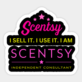 i sell it. i use it. i am scentsy independent consultant Sticker
